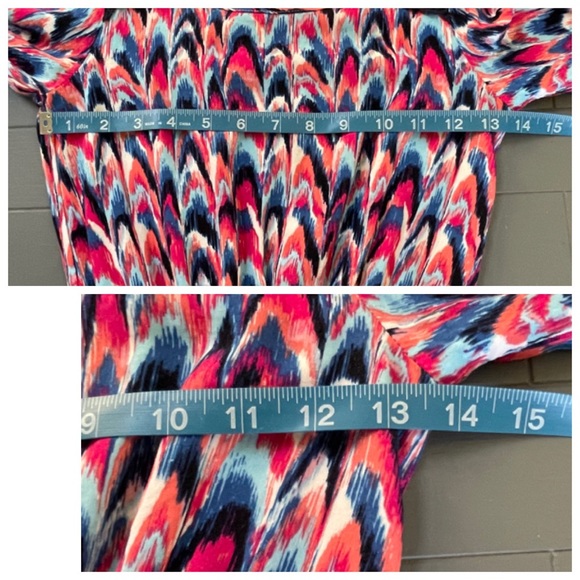 JUSTICE Girls Cold Shoulder Multi Colored Layered Ruffled Dress size 10 - Picture 15 of 16